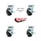Service Caster 4 Inch Phenolic Caster Set with Roller Bearings 4 Brake 2 Swivel Lock SCC SCC-30CS420-PHR-TLB-BSL-2-TLB-2 - alternate 2